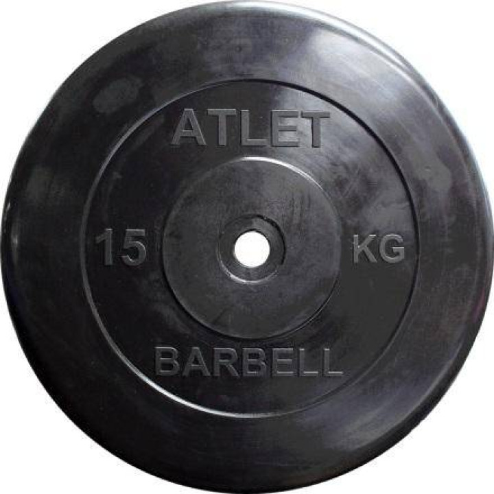 Диск обрезиненный MB Barbell Atlet MB-AtletB51-15