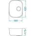 Кухонная мойка ALVEUS Variant 10 SAT-90 слив вдоль короткой стороны (в комплекте с сифоном)