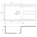 Кухонная мойка Omoikiri Kitagawa 100-GR 4993788 Leningrad grey