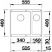 Кухонная мойка BLANCO SUBLINE 340/160-U SILGRANIT 523559 темная скала