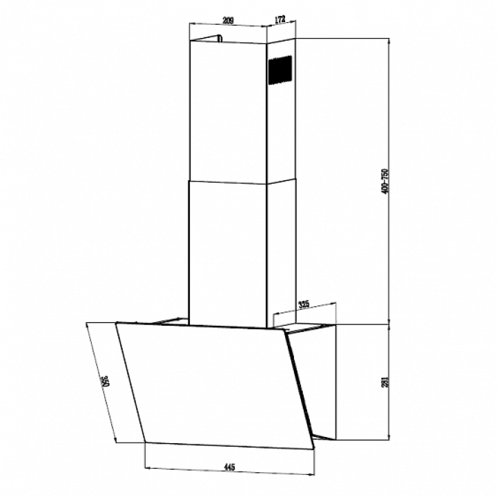 Вытяжка HEBERMANN HBKH 45.5 B