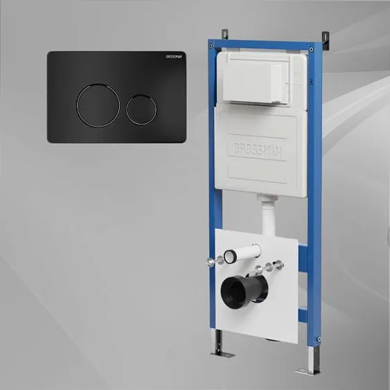 Комплект GROSSMAN инсталляция 900.K31.01.000 + клавиша смыва 700.K31.05.21M.21M черный матовый