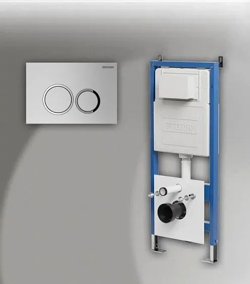 Комплект GROSSMAN инсталляция 900.K31.01.000 + клавиша смыва 700.K31.01.110.110 хром матовый