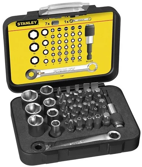 набор вставок expert STANLEY 1-13-907 1/4 39 пр