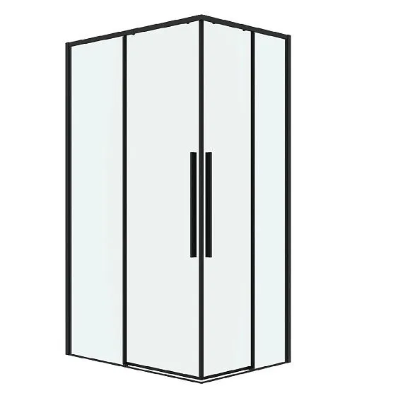 Душевое ограждение GROSSMAN 1/2.K33.01.11.21.00-1/2.K33.01.90.21.00 черный матовый