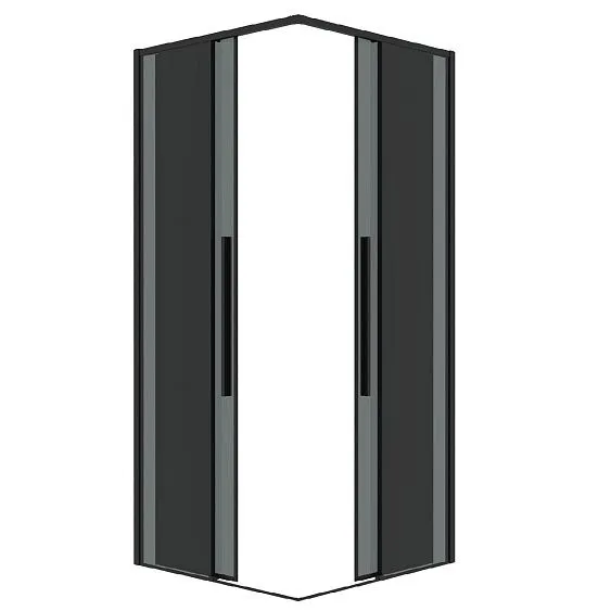 1/2 душевого ограждения GROSSMAN 1/2.K33.01.12.21.10 черный матовый