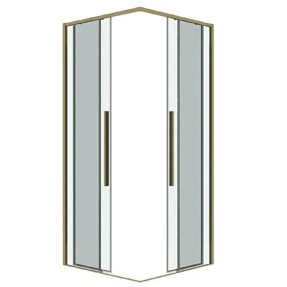 1/2 душевого ограждения GROSSMAN 1/2.K33.01.12.32.00 золото сатин