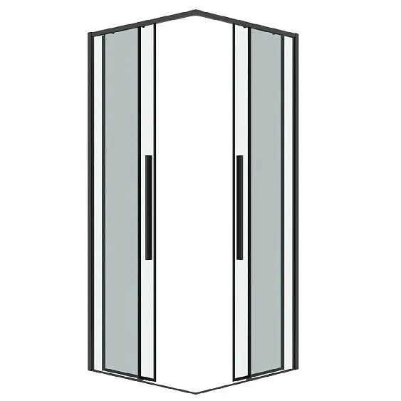1/2 душевого ограждения GROSSMAN 1/2.K33.01.11.42.00 графит сатин