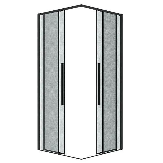 1/2 душевого ограждения GROSSMAN 1/2.K33.01.80L.21.02 черный матовый