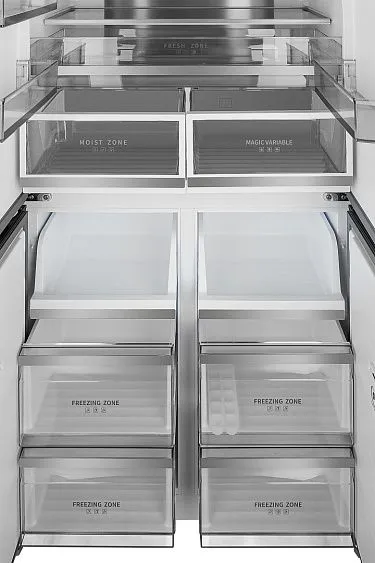 Холодильник WEISSGAUFF WCD 510 Built-in Inverter NoFrost Black Glass