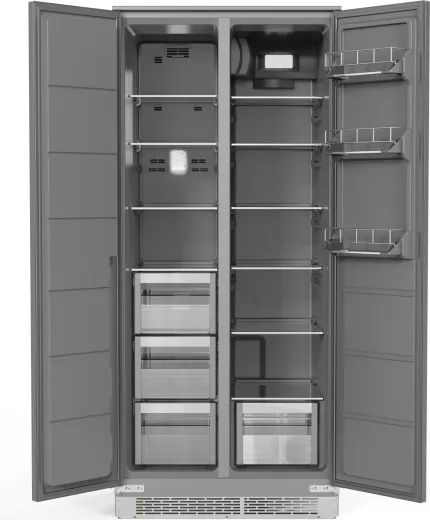 Холодильник WEISSGAUFF WSBSI 450 Inverter NoFrost Grey