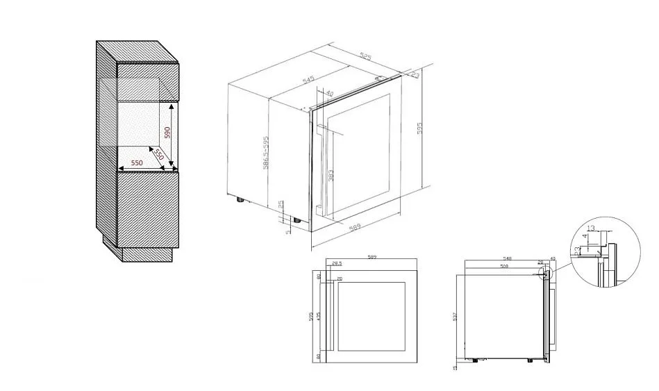 Винный шкаф AVINTAGE AVI60F2FV