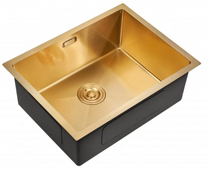 Кухонная мойка MILACIO Denia 58 Steel MC.77458 золото
