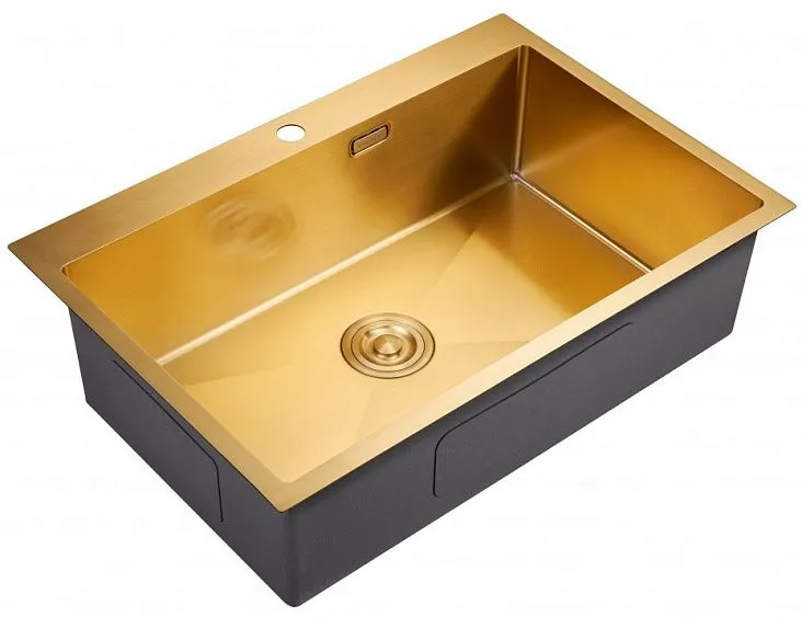 Кухонная мойка MILACIO Denia 75 Steel MC.77428 золото