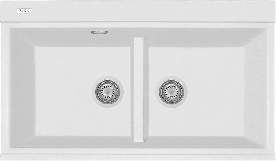 Кухонная мойка RIVELATO FONDE 8638-2 Bianco latte