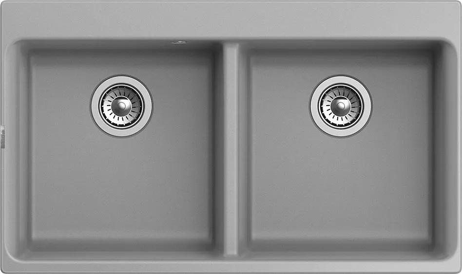 Кухонная мойка RIVELATO AXEL 90-2D grigio metallizza