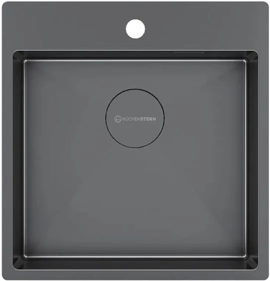 Кухонная мойка KUCHENSTERN WERK 50 вороненая сталь