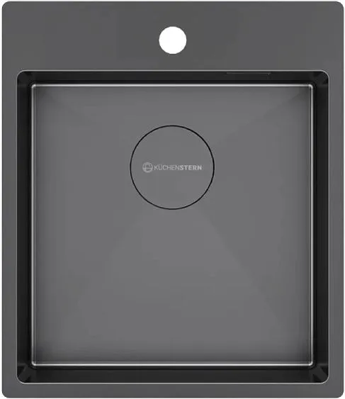 Кухонная мойка KUCHENSTERN WERK 45 вороненая сталь