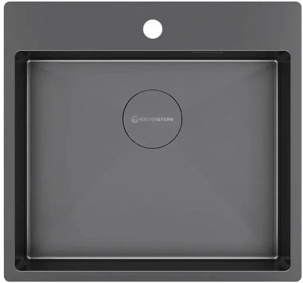 Кухонная мойка KUCHENSTERN WERK 60 вороненая сталь