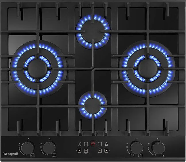Варочная поверхность WEISSGAUFF HGG 642 BGH Double Wok Timer