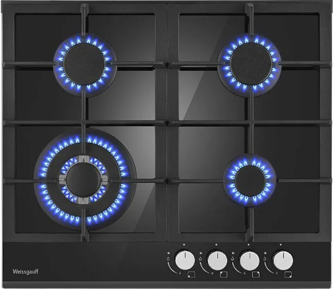Варочная поверхность WEISSGAUFF HGG 641 BGh Nano Glass