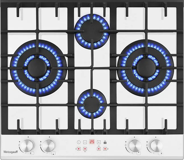 Варочная поверхность WEISSGAUFF HGG 642 BGW Double Wok Timer