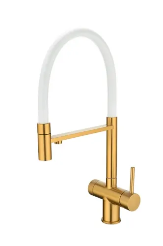 Смеситель EMAR ЕС-7024WHT PVD Golden