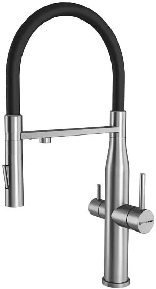 Смеситель KUCHENSTERN ELIT-FE нержавеющая сталь