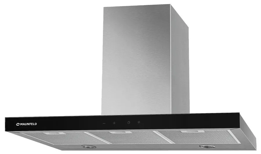 Вытяжка MAUNFELD RODING 90 нержавейка/чёрное стекло