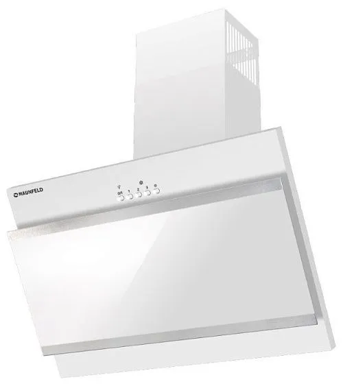 Вытяжка MAUNFELD tower g 50 см white+satin stripes (цвет белый+белое стекло+ вставки сатин)